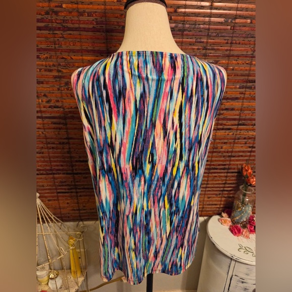 Evan Picone Multicolor Sleeveless Keyhole Camisole - Picture 4 of 6